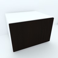 Armonia Comoda alba cu o usa cu sistem "PUSH TO OPEN" front MDF Wenge Armonia Comoda alba cu o usa cu sistem "PUSH TO OPEN" front MDF Wenge